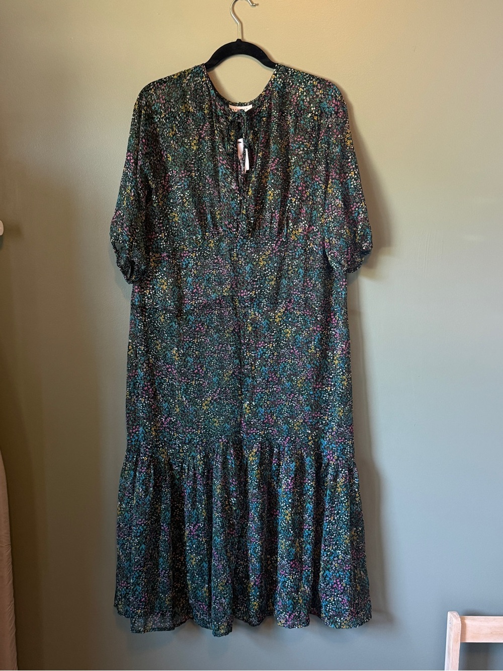 Topshop Floral Sheer Dress (see description) - Size US8